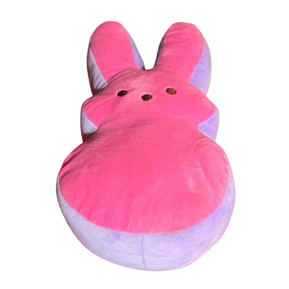 Peeps Bunny Plush Pink Purple Easter Spring Stuffed Animal Toy Large